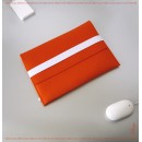 ORANGE German wool felt sleeve for 13'' Macbook Air white